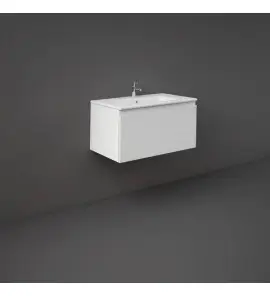 Rak Ceramika Zestaw Joy Umywalka 81x46 i Szafka Uno Joy biały połysk SETJOYUNOWH080PWH