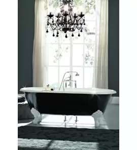 Bleu Provence Vintage Wanna wolnostojąca z nogami białymi 154x78 czarny 4050R