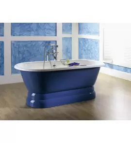 Bleu Provence Vintage Wanna wolnostojąca z postumentem 154x78 niebieski 4050B