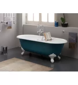  Bleu Provence Vintage Wanna wolnostojąca z nogami białymi 170x78 turkusowy 4070R1