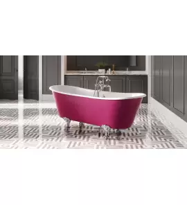 Bleu Provence Romarin Wanna wolnostojąca z nogami chrom 170x68 fioletowy 6070R