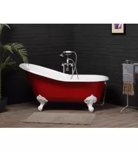  Bleu Provence Lavande Wanna wolnostojąca z nogami białymi 170x76 czerwony 2070R1