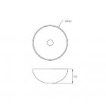  Relax Design Choto Bio Umywalka stawiana Ø43,2 z korkiem white matt/antracite CHOTOBIOLX01ANTRACITEMATT