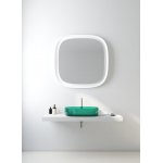   Relax Design Kolu Umywalka stawiana przezroczysta z korkiem 60x42 menta KOLU60