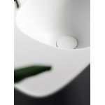 Relax Design Pebble Umywalka stawiana 59x41 z korkiem white matt PEBBLELX01MATT