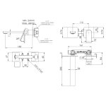 Remer Academy Bateria umywalkowa podtynkowa 185 mm Chrom AY15P