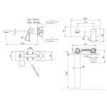 Remer Academy Bateria umywalkowa podtynkowa 213 mm Chrom AY15L