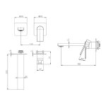 Remer Academy Bateria umywalkowa podtynkowa 185 mm - element zewnętrzny Chrom AY15PWB