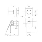 Remer Academy Bateria wannowo-natryskowa podtynkowa - element zewnętrzny Chrom AY92PWB
