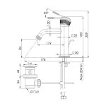 Remer Atelier Bateria umywalkowa jednouchwytowa z korkiem automatycznym Chrom AL10