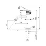 Remer Atelier Bateria umywalkowa jednouchwytowa bez korka Brushed Gold AL12BG