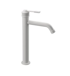 Remer Atelier Bateria umywalkowa wysoka jednouchwytowa bez korka Matt White AL11LXLBO