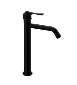 Remer Atelier Bateria umywalkowa wysoka jednouchwytowa bez korka Matt Black AL11LXLNO