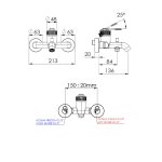 Remer Atelier Bateria wannowo-natryskowa ścienna bez zestawu natryskowego Oil Bronze AL05BR