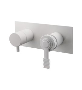 Remer Atelier Bateria wannowo-natryskowa podtynkowa 2-drożna - element zewnętrzny Matt White AL92ZWBBO