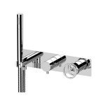Remer Chrono Bateria natryskowa podtynkowa z zestawem natryskowym 2-drożna - element zewnętrzny Chrom CH97D2WB