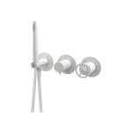 Remer Chrono Bateria natryskowa podtynkowa z zestawem natryskowym 2-drożna - element zewnętrzny Matt White CH97D2PWBBO