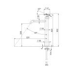 Remer Chrono Bateria umywalkowa jednouchwytowa wysoka bez korka Brushed Gold CH11LXLBG