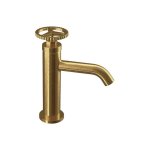 Remer Chrono Bateria umywalkowa jednouchwytowa bez korka Brushed Gold CH12BG