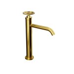 Remer Chrono Bateria umywalkowa jednouchwytowa bez korka Shiny Gold CH12ADO