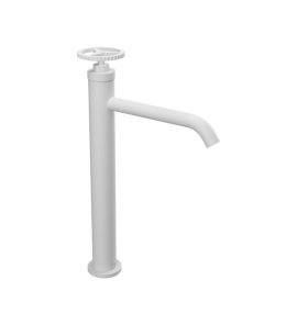 Remer Chrono Bateria umywalkowa jednouchwytowa wysoka bez korka Matt White CH11LXLBO