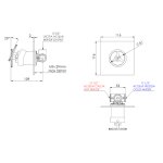 Remer Chrono Bateria wannowo-natryskowa podtynkowa Brushed Copper CH30QRP