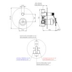 Remer Chrono Bateria wannowo-natryskowa podtynkowa 2-drożna - element zewnętrzny Chrom CH09HL