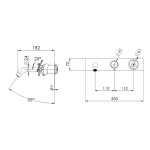 Remer Chrono Bateria wannowo-natryskowa podtynkowa bez zestawu natryskowego 3-drożna - element zewnętrzny Chrom CH54D3WB