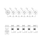 Remer Chrono Bateria wannowo-natryskowa podtynkowa 5-drożna - element zewnętrzny Visual Inox CH98D5PWBXV