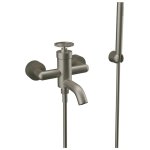 Remer Chrono Bateria wannowo-natryskowa ścienna z zestawem natryskowym Visual Inox CH02XV