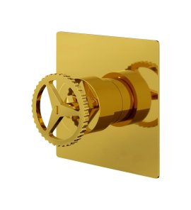 Remer Chrono Bateria wannowo-natryskowa podtynkowa Shiny Gold CH30QDO