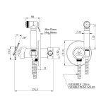 Remer Chrono Bidetka z mieszaczem/słuchawka Chrom CH65W