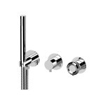 Remer Element Bateria natryskowa podtynkowa z zestawem natryskowym 3-drożna - element zewnętrzny Chrom ET97D3PWB