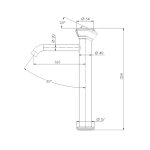 Remer Element Bateria umywalkowa wysoka jednouchwytowa bez korka Matt Black ET11LXLNO