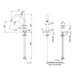 Remer Element Bateria umywalkowa 2-otworowa bez korka Chrom ET57