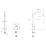 Remer Element Bateria umywalkowa 2-otworowa wysoka bez korka Chrom ET57L