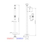 Remer Element Bateria umywalkowa wolnostojąca z korkiem klik-klak Chrom ET18