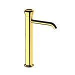 Remer Element Bateria umywalkowa wysoka jednouchwytowa bez korka Shiny Gold ET11LXLDO