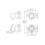 Remer Element Bateria wannowo-natryskowa podtynkowa 3-drożna - element zewnętrzny Chrom ET93PWB
