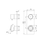Remer Element Bateria wannowo-natryskowa podtynkowa 3-drożna - element zewnętrzny Chrom ET93WB