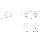 Remer Element Bateria wannowo-natryskowa podtynkowa 3-drożna - element zewnętrzny Chrom ET93ZWB