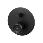 Remer Element Bateria wannowo-natryskowa podtynkowa 2-drożna - element zewnętrzny Matt Black ET09HLNO