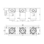 Remer Element podtynkowy baterii wannowo-natryskowej 3-drożnej WBOX97D3
