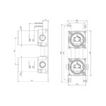 Remer Element podtynkowy do baterii wannowo-natryskowa 3-drożna Chrom WBOX93