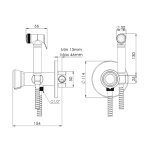 Remer Element Bidetka podtynkowa z odcięciem Chrom ET65