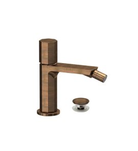 Remer Ottagono Bateria bidetowa jednouchwytowa z korkiem klik-klak Oil Bronze ON20CCBR