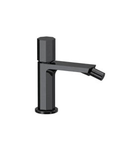 Remer Ottagono Bateria bidetowa jednouchwytowa bez korka Brushed Black Chrome ON20CFP