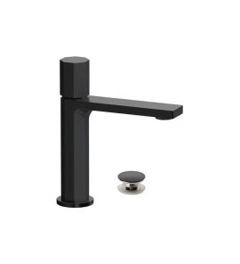Remer Ottagono Bateria umywalkowa z korkiem klik-klak Matt Black ON10CCNO
