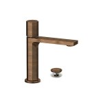 Remer Ottagono Bateria umywalkowa z korkiem klik-klak Oil Bronze ON10CCBR
