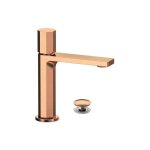 Remer Ottagono Bateria umywalkowa z korkiem klik-klak Brushed Copper ON10CCRP